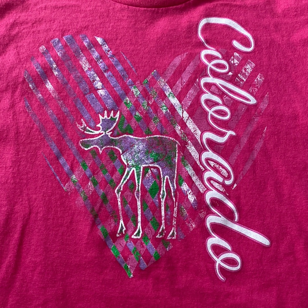$5 final offer Kids medium pink Colorado moose short sleeve T-shirt